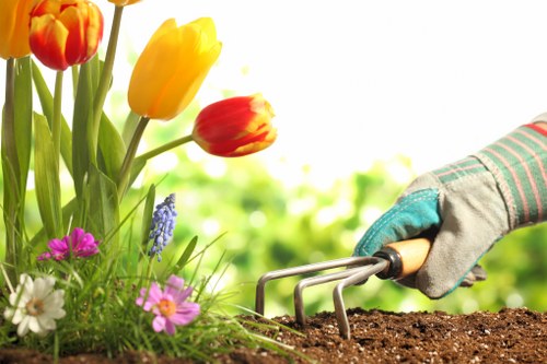 Seasonal garden maintenance in Footscray with mulch and planting beds
