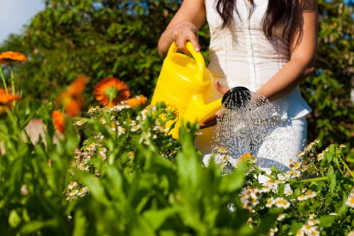 Professional garden maintenance completed under a strong safety policy